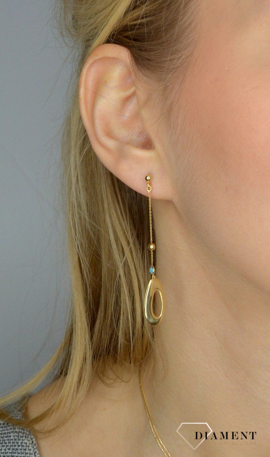 Złote kolczyki próby 585 wisząceOROZ900470.jpg